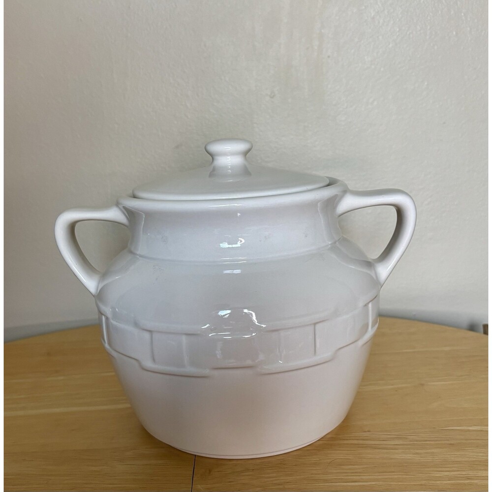 Longaberger Ivory Pottery Cookie Jar Woven Traditions